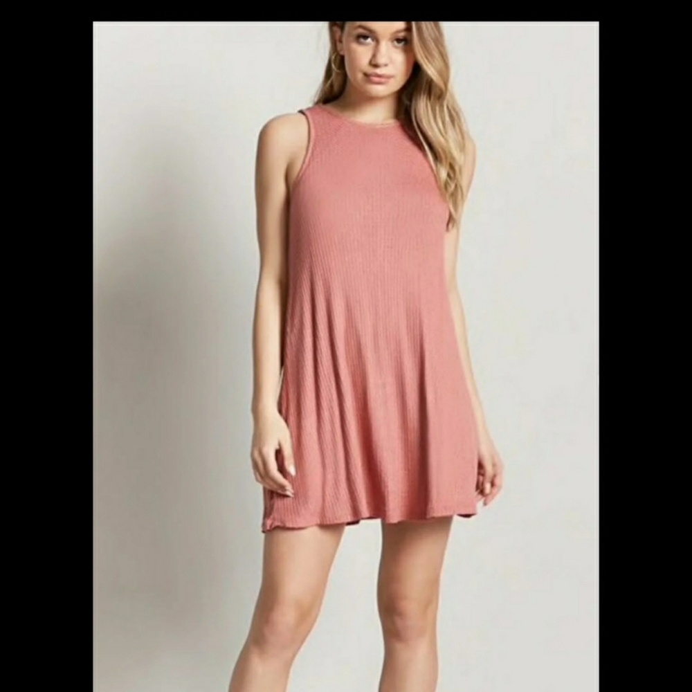 Waffle knit swing dress